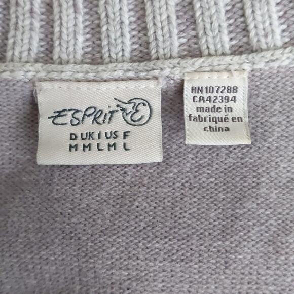 Esprit Full-Zip Shawl Collar Mid Weight Sweater Cardigan Sz Medium - Picture 7 of 7